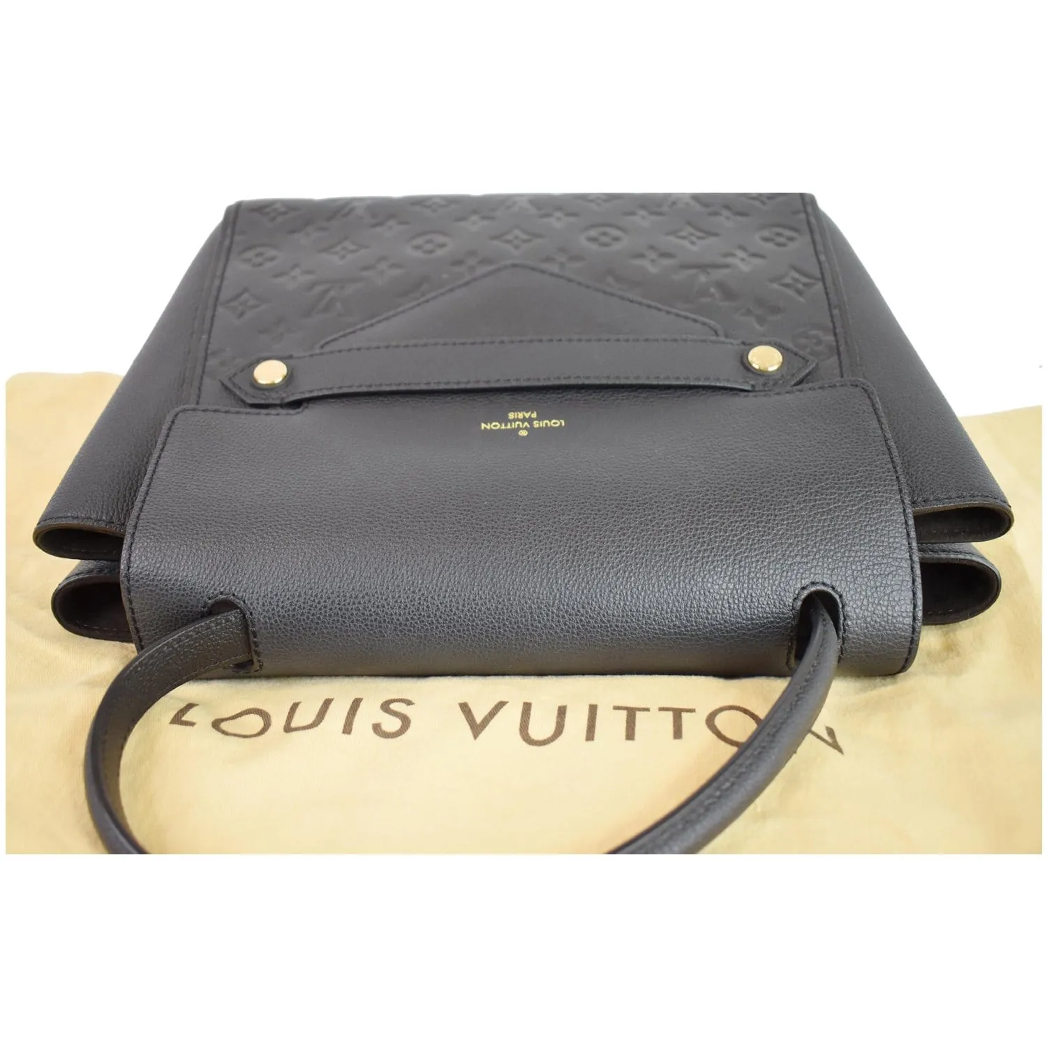 LOUIS VUITTON Trocadero Monogram Empreinte Leather Shoulder Bag Black