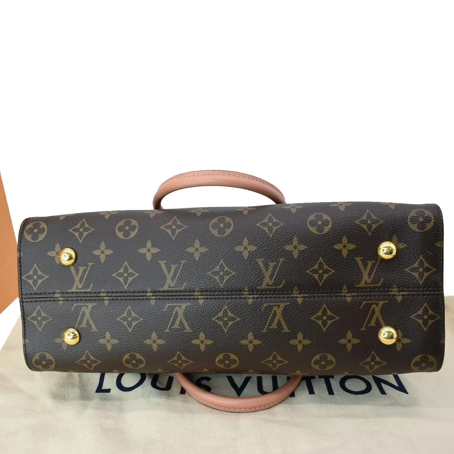 LOUIS VUITTON Tuileries Monogram Canvas Shoulder Bag Sesame Peach Creme