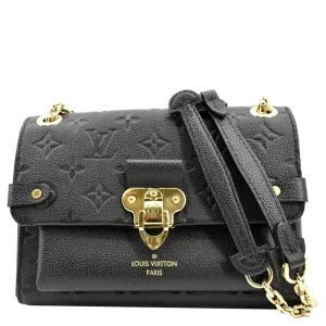 LOUIS VUITTON Vavin BB Monogram Empreinte Leather Shoulder Bag Black