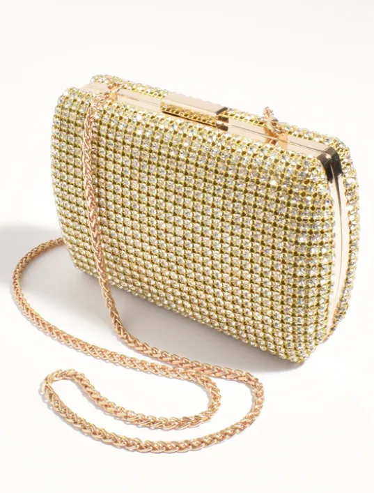 Lumiere diamante structured clutch