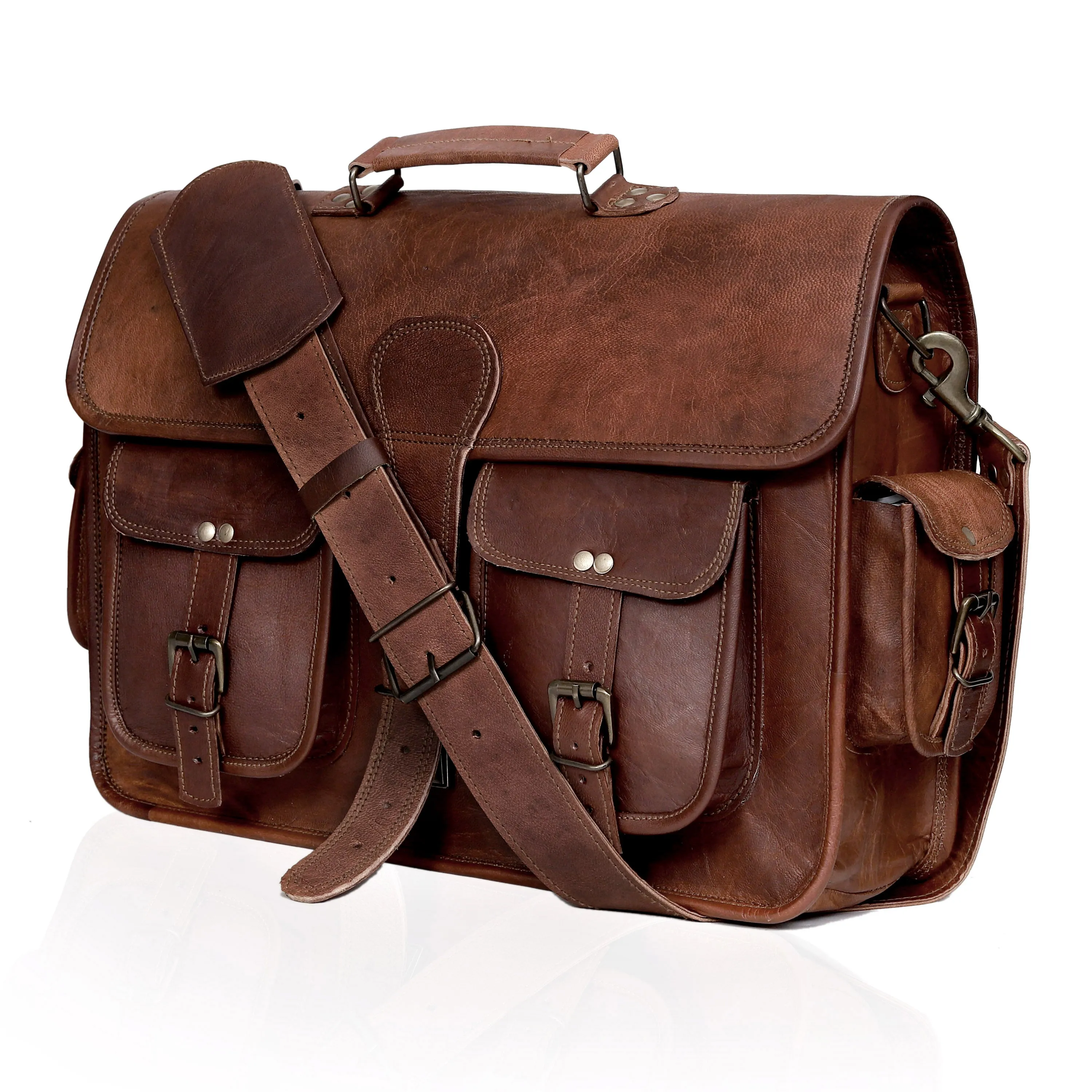 MADDISON LEATHER MESSENGER LAPTOP BAG