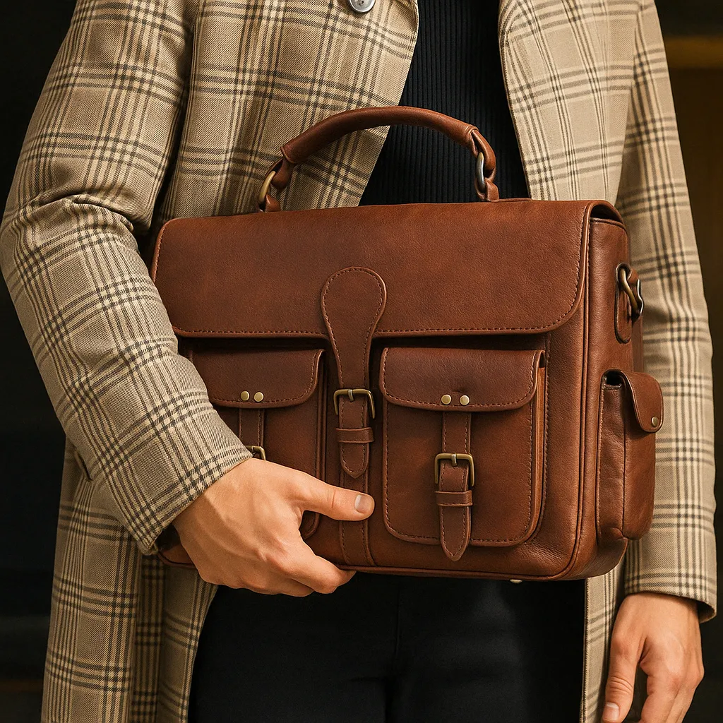 MADDISON LEATHER MESSENGER LAPTOP BAG