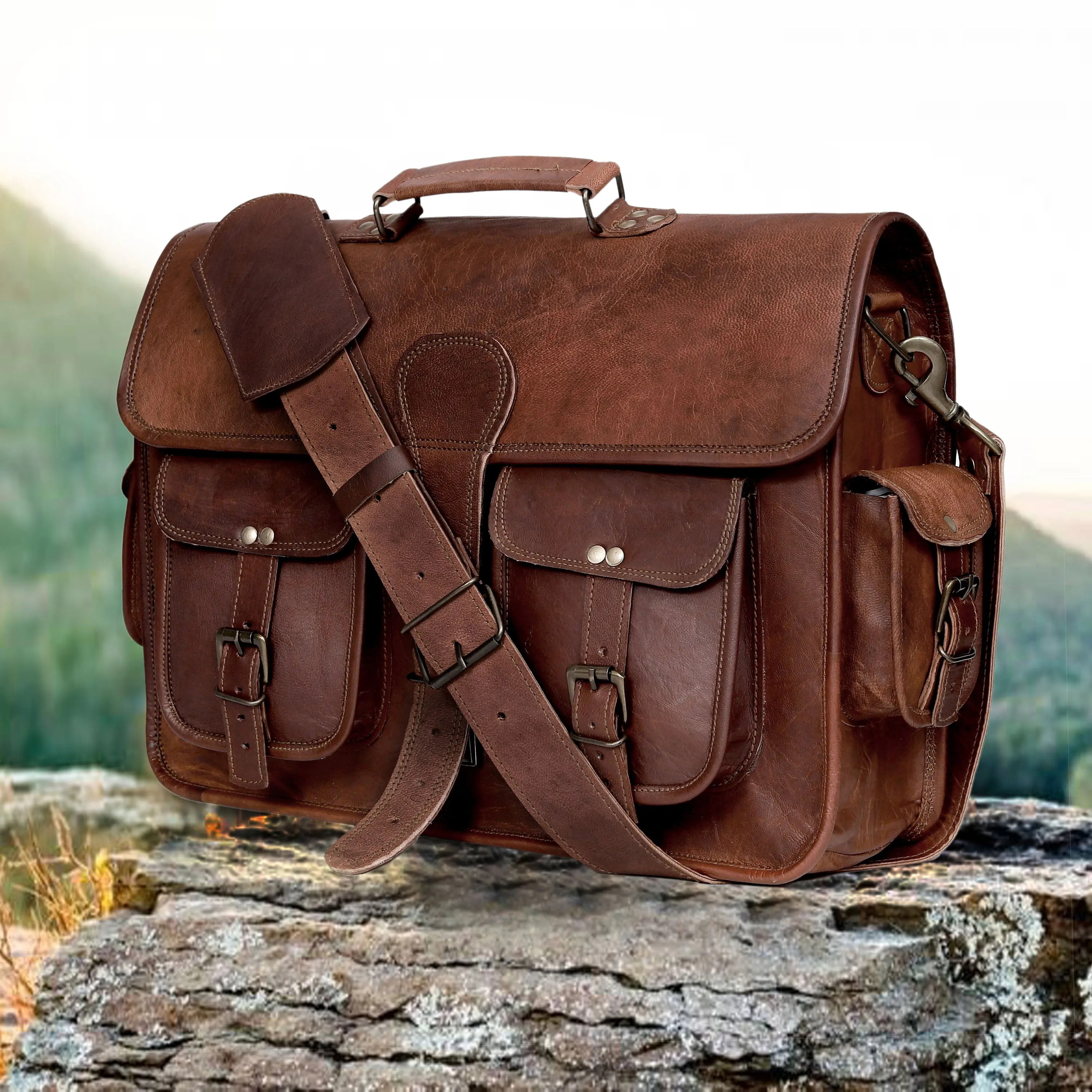 MADDISON LEATHER MESSENGER LAPTOP BAG