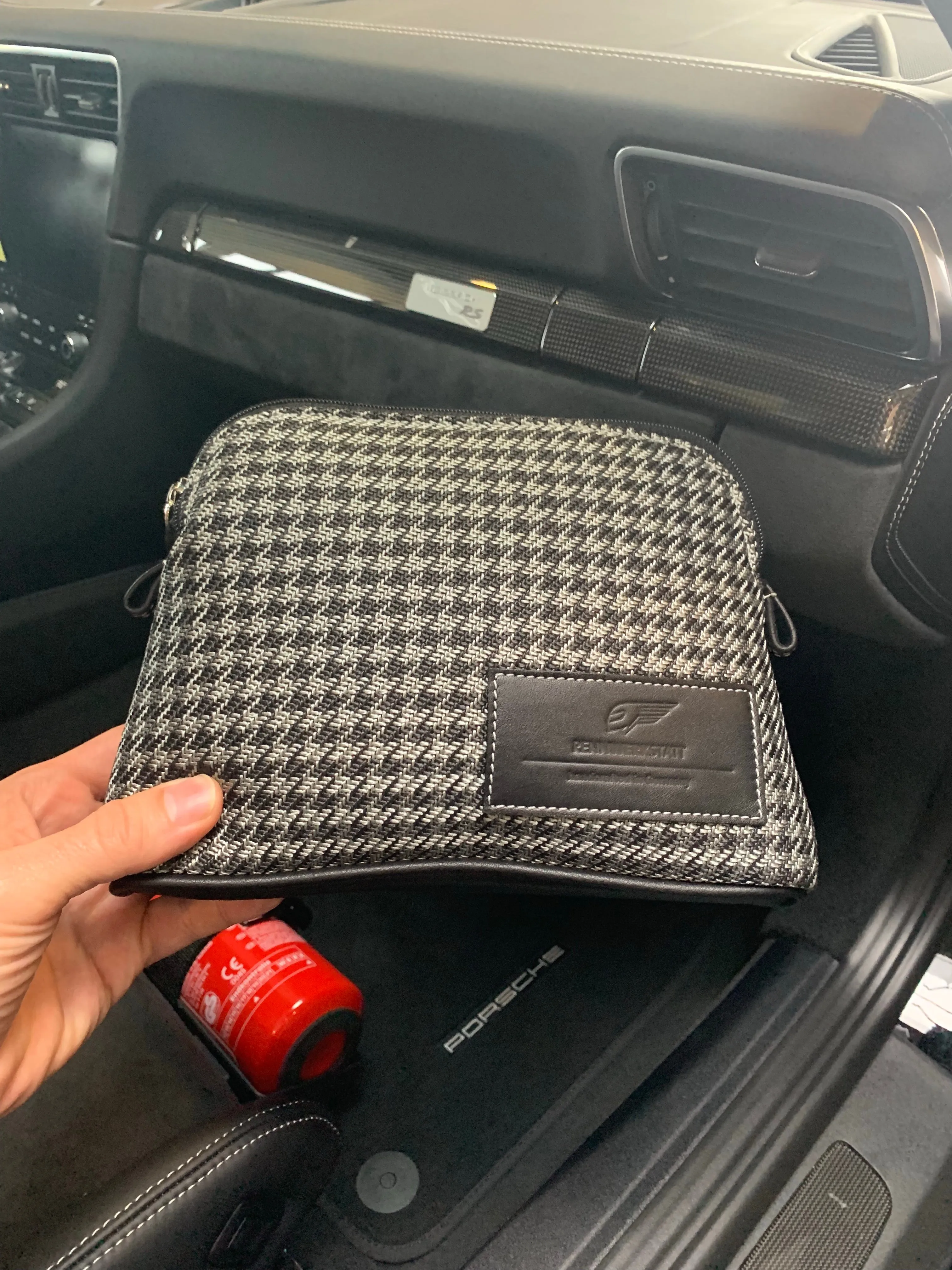 MakeUp Bag / Dopp Kit - Houndstooth 'R' (modern) or Pepita (vintage)