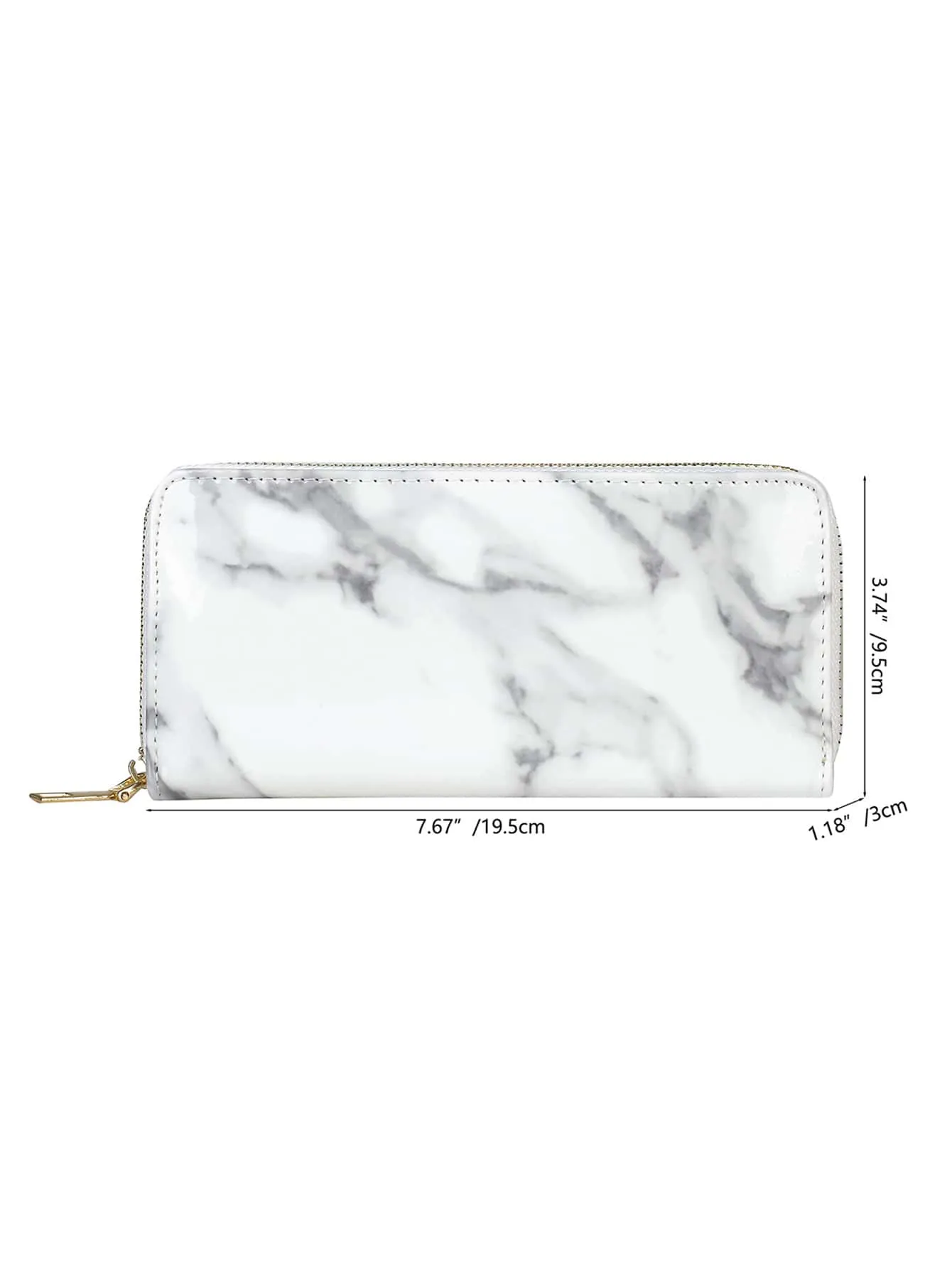 Marble Pattern Long Wallet - Marble
