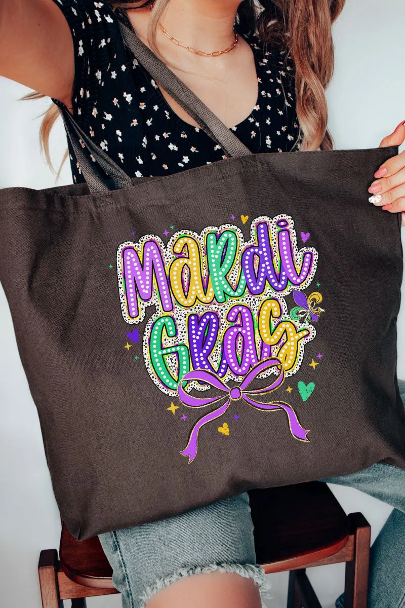 Mardi Gras Masquerade Canvas Jumbo Tote