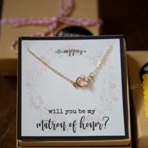 Matron of Honor Proposal, Matron of Honor Necklace, Matron of Honor Gift, Bridal Shower Gift, Will You Be My Matron of Honor