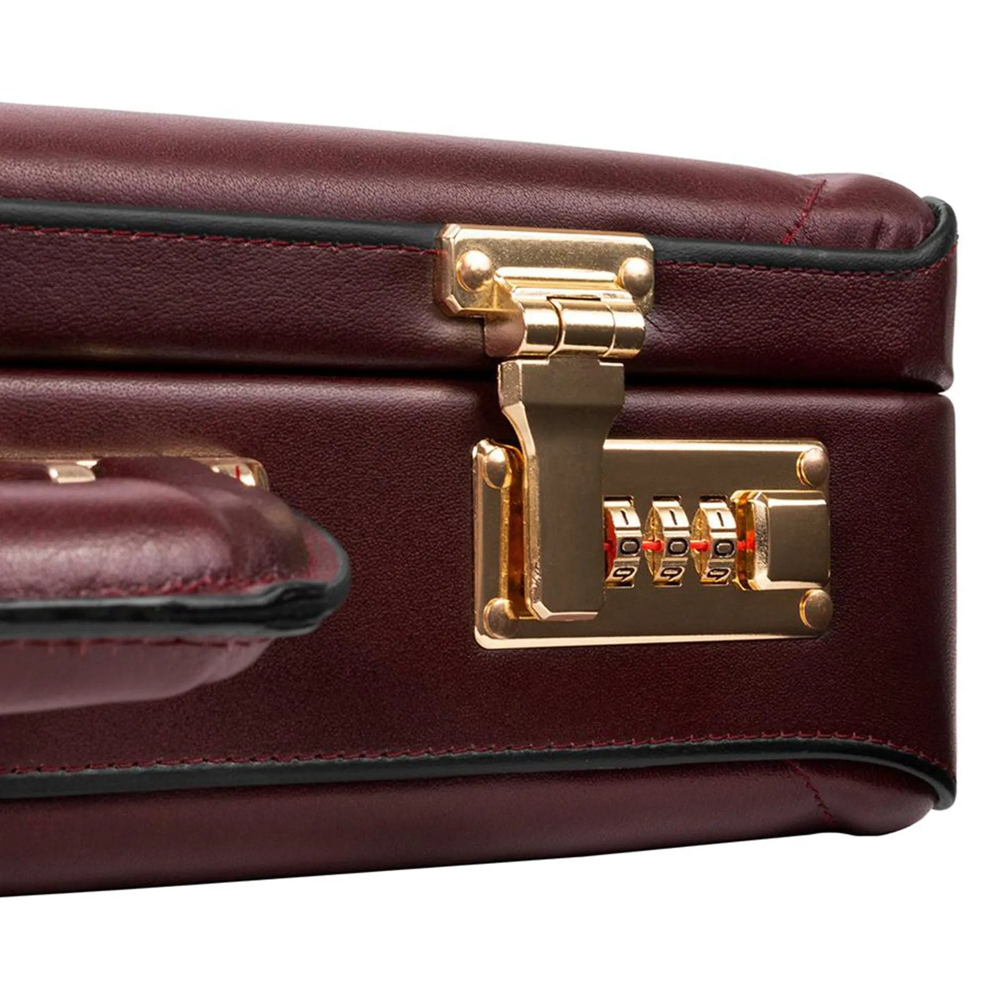McKlein USA Daley 3.5" Leather Attache Briefcase