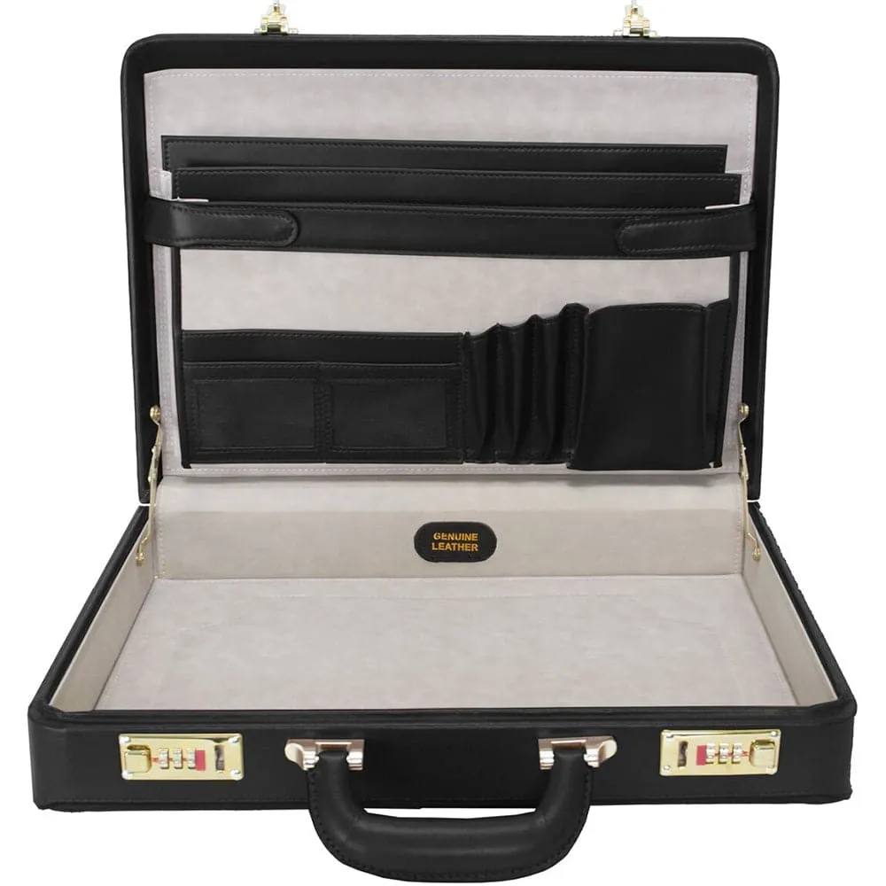 McKlein USA Daley 3.5" Leather Attache Briefcase