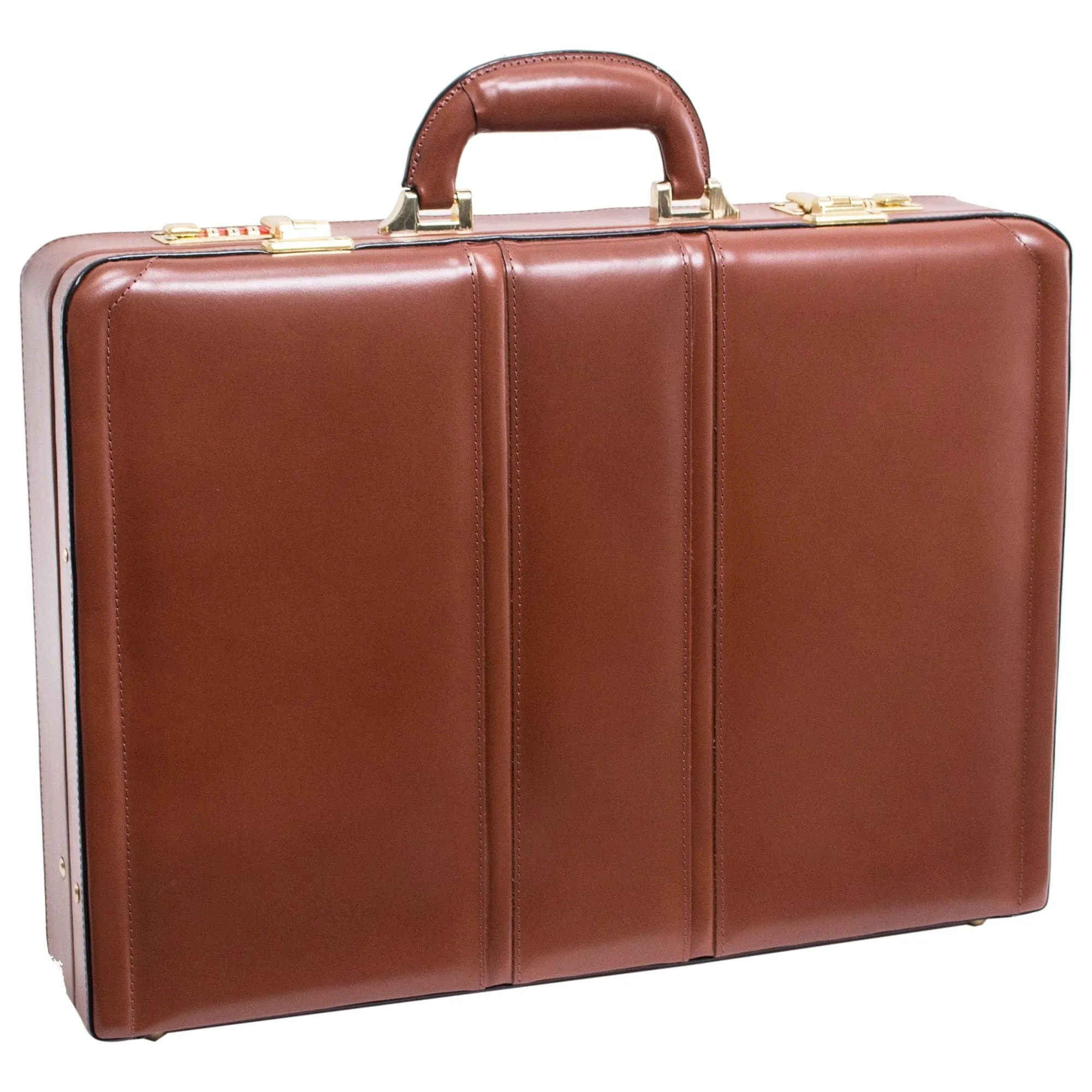 McKlein USA Daley 3.5" Leather Attache Briefcase