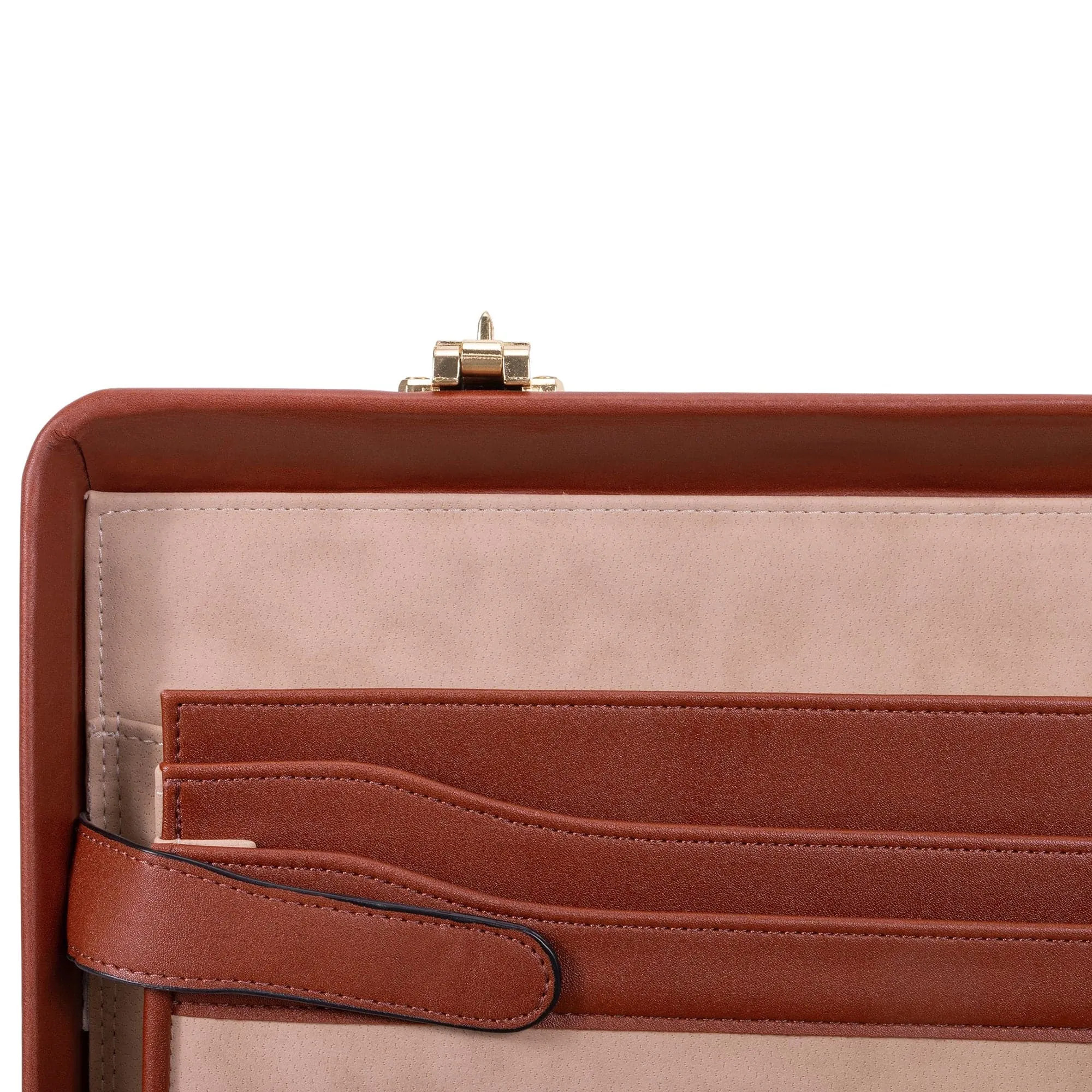 McKlein USA Harper 4.5" Leather  Expandable Attache Briefcase