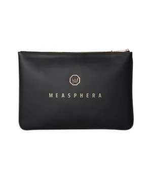 MEASPHERA OCTAGON CLUTCH BAG - BLACK