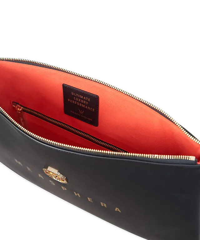 MEASPHERA OCTAGON CLUTCH BAG - BLACK