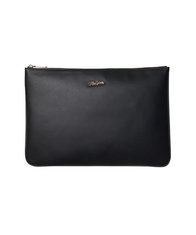MEASPHERA OCTAGON CLUTCH BAG - BLACK