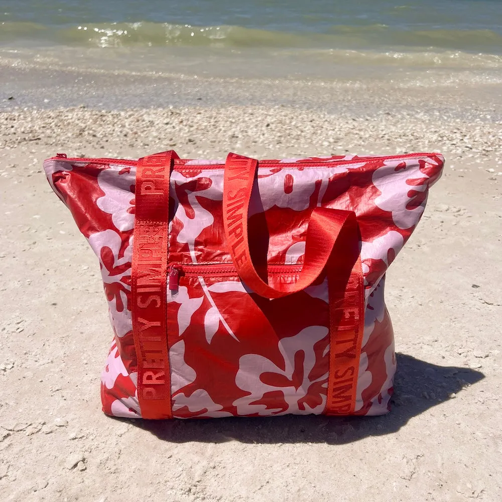 Medium Kona Cove Beach Zipper Tote Bag by Pretty Simple