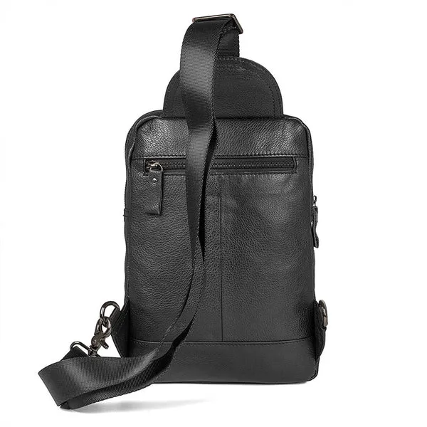 Mens Leather Fanny Pack, Leather Sling Bag, Chest Pack, Satchel Bag