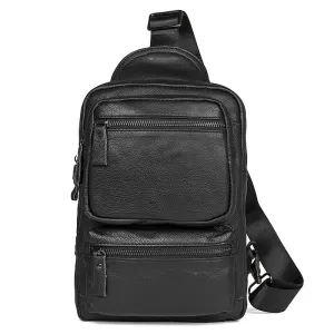 Mens Leather Fanny Pack, Leather Sling Bag, Chest Pack, Satchel Bag