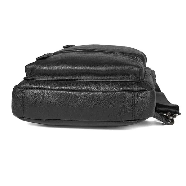 Mens Leather Fanny Pack, Leather Sling Bag, Chest Pack, Satchel Bag