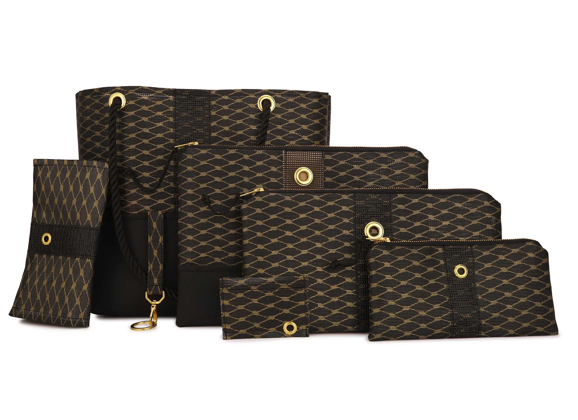 Metallic Gold & Black Clutch