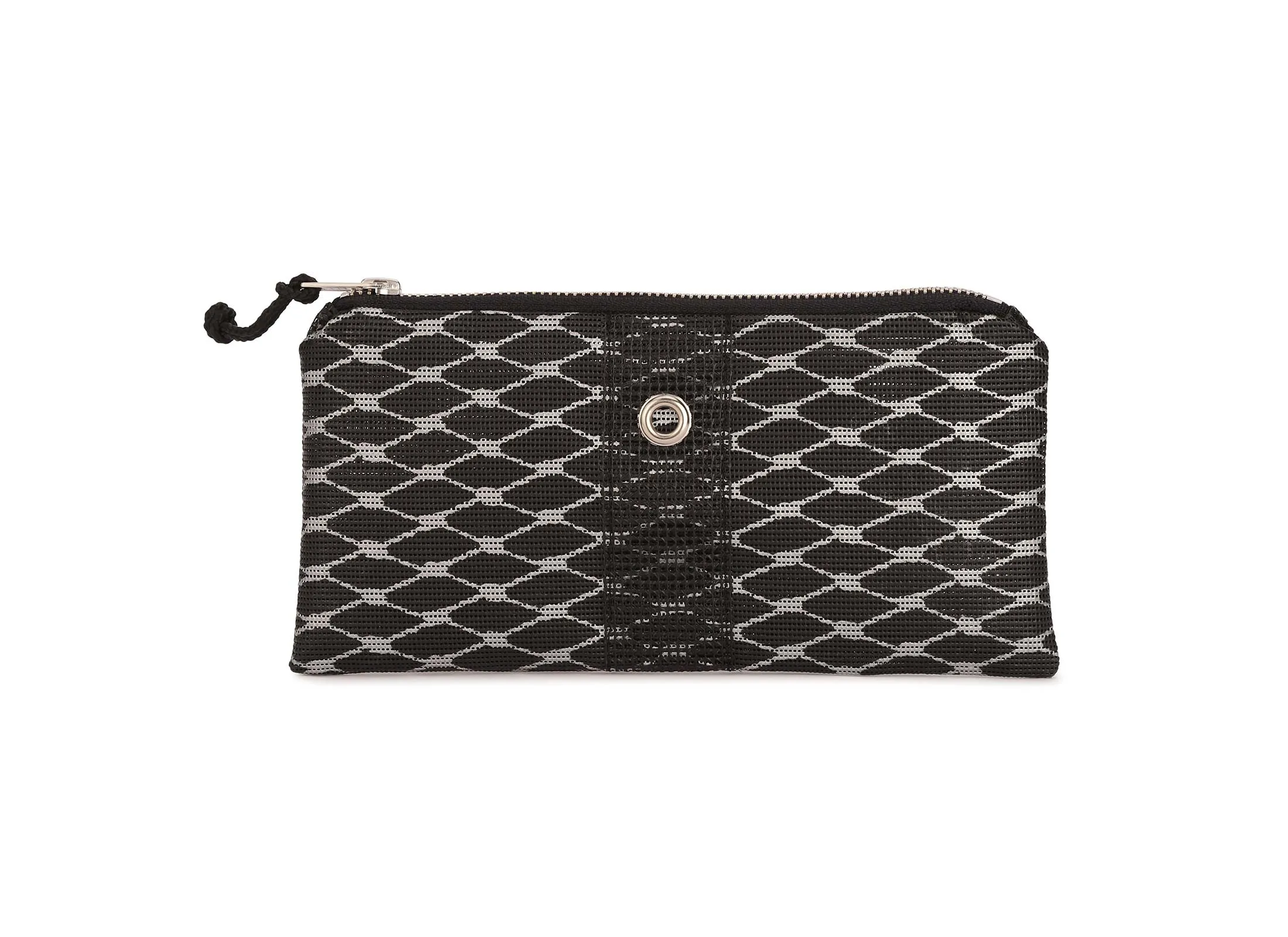 Metallic Silver & Black Mini-Clutch