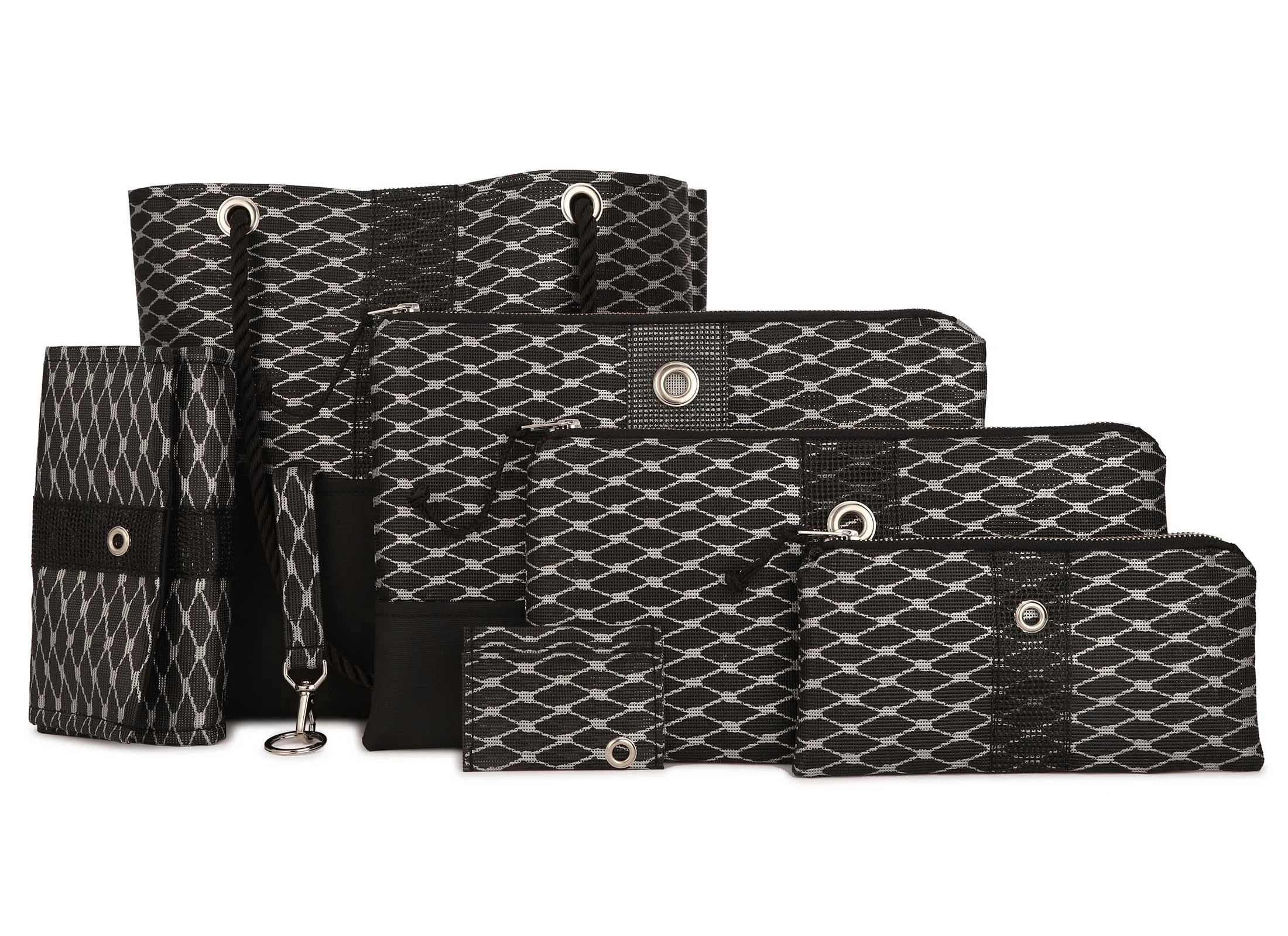 Metallic Silver & Black Mini-Clutch