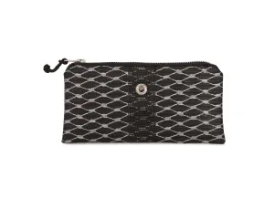 Metallic Silver & Black Mini-Clutch
