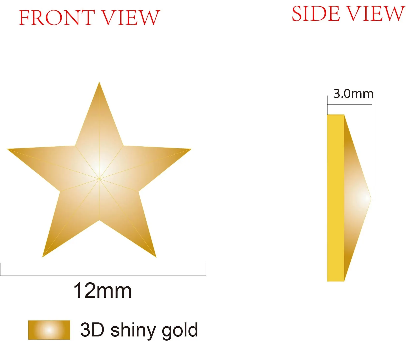 Military 3D Star Pin - WWII US ARMY
