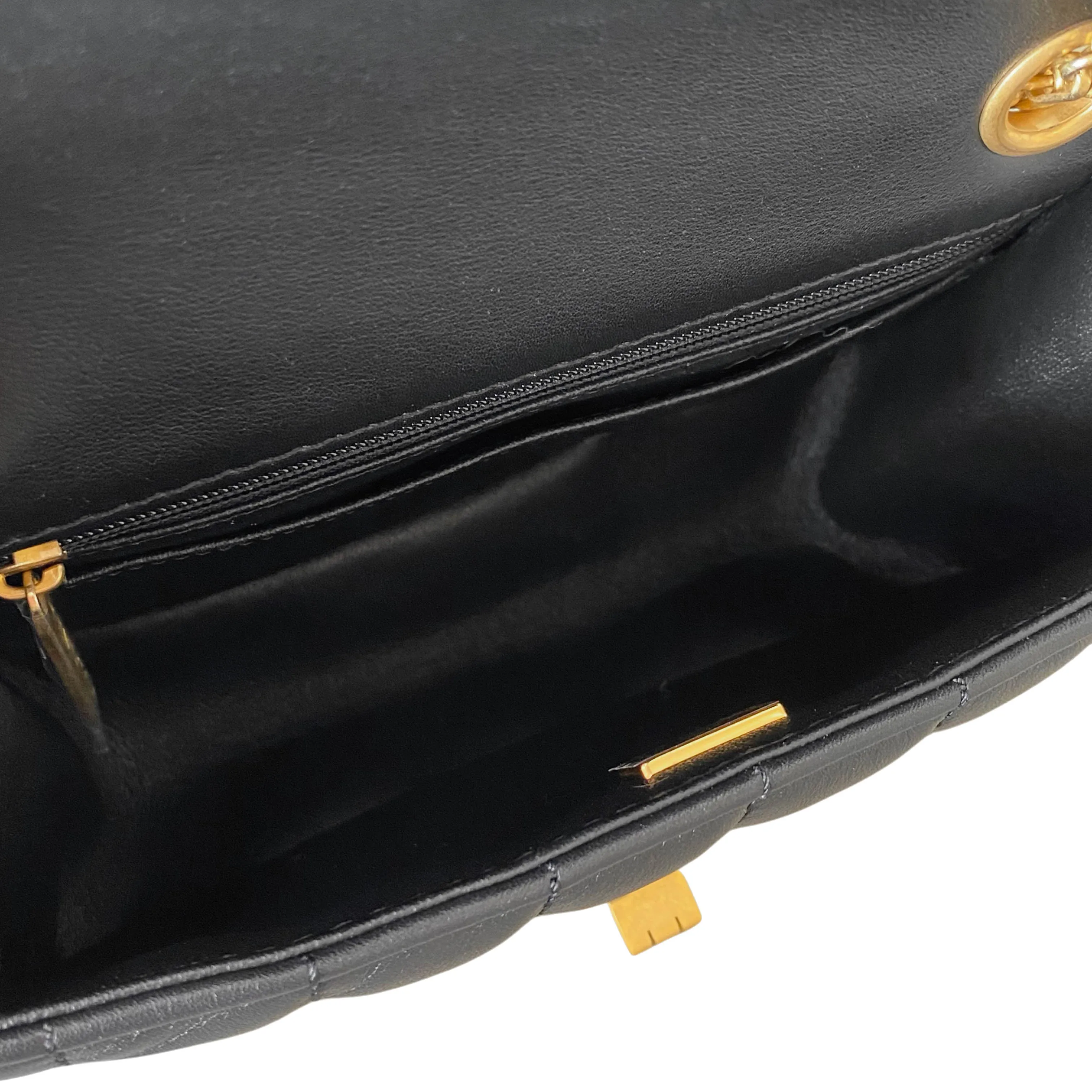 Mini 2.55 Reissue Flap Bag Size 224 in Black Calfskin