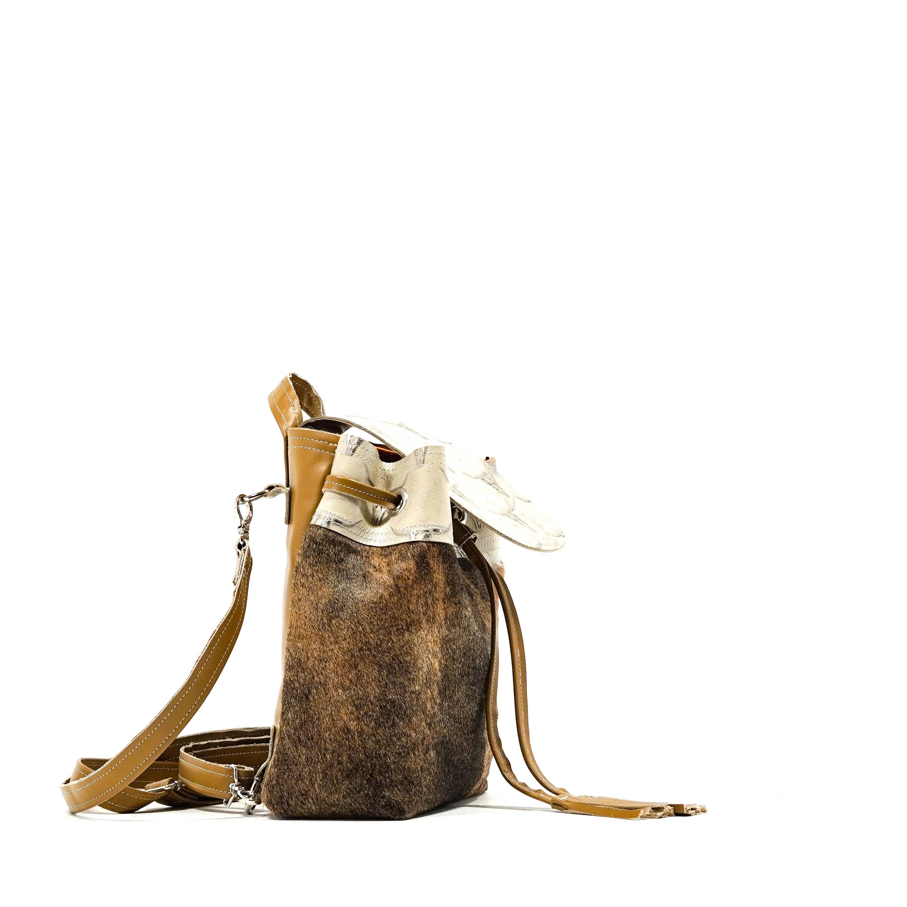Mini Kelsea Backpack - Brindle w/ Ghost Skulls