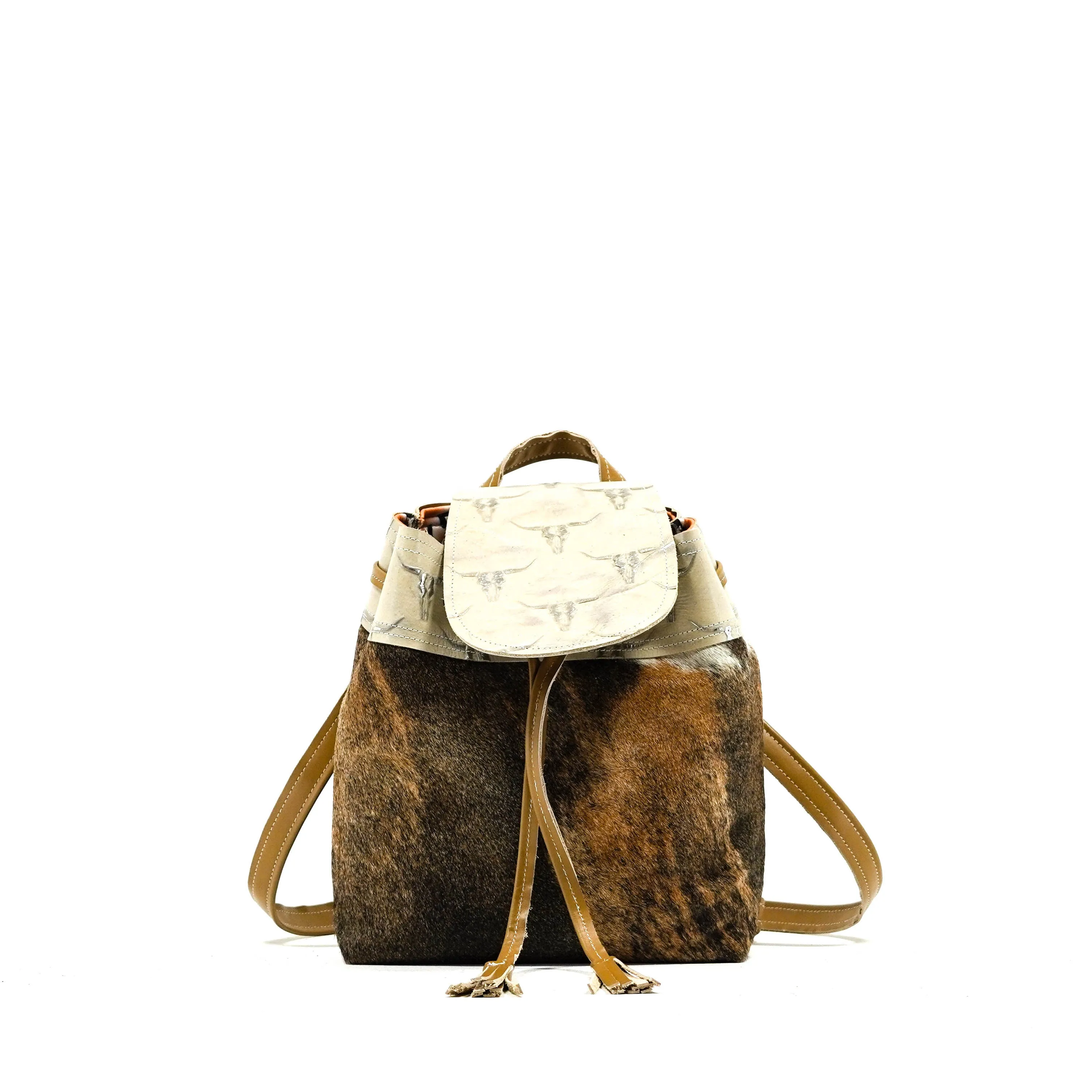 Mini Kelsea Backpack - Brindle w/ Ghost Skulls