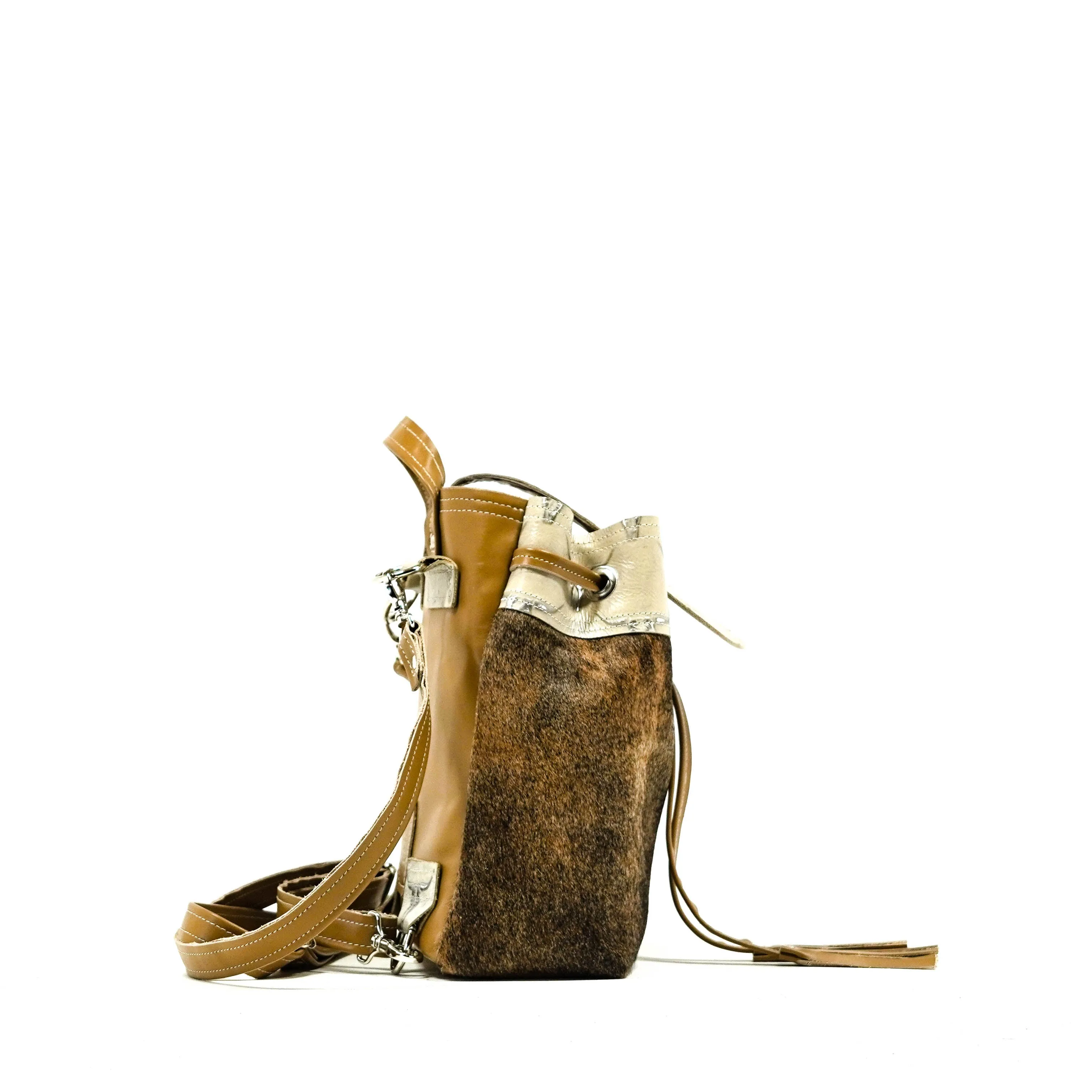 Mini Kelsea Backpack - Brindle w/ Ghost Skulls