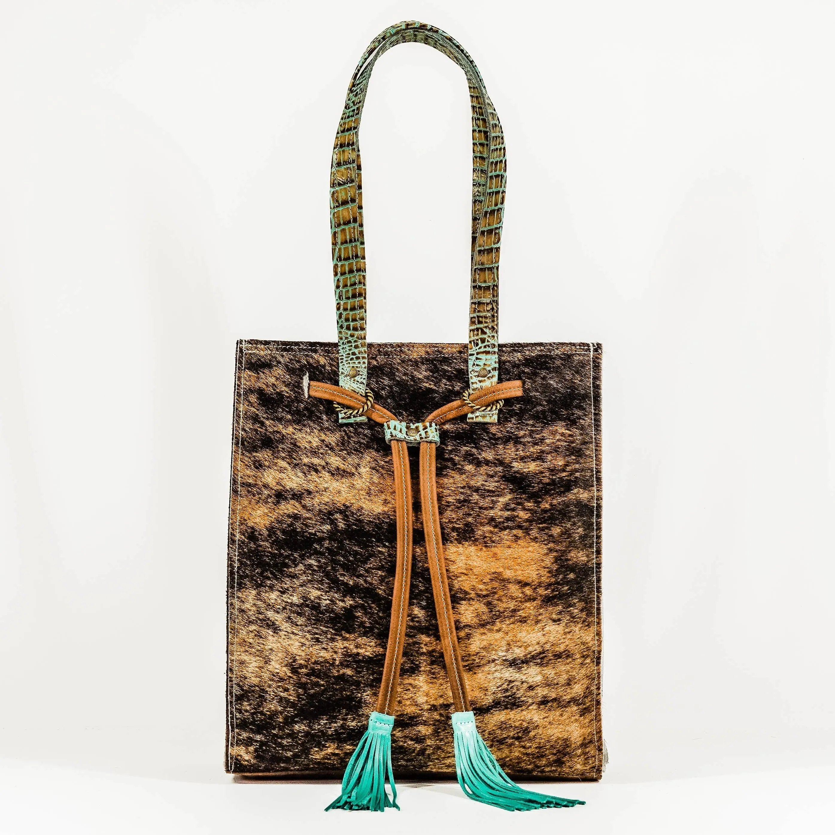 Mini Lainey - Dark Brindle w/ Turquoise Croc