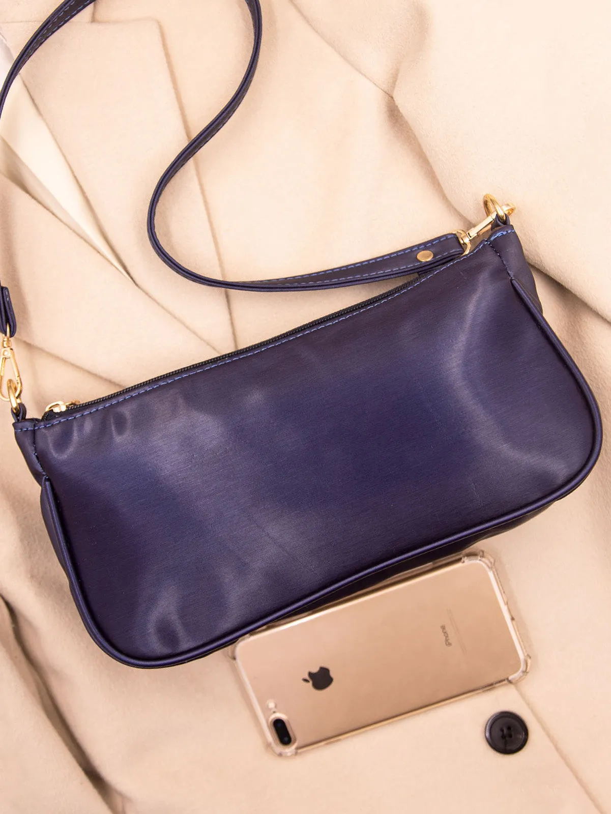 Minimalist Baguette Bag - Dark Blue - FD ⚡