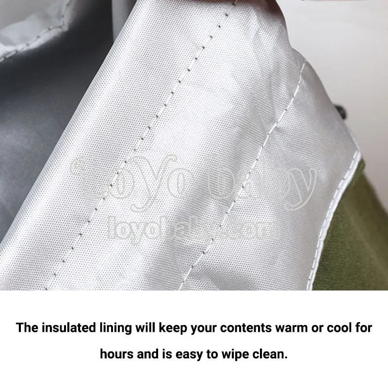 Minimalist Drawstring Canvas Lunch Bag For Adults, Collapsible, Lightweight