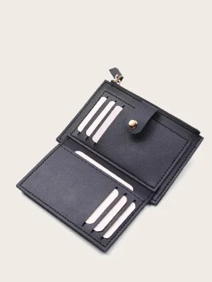 Minimalist Foldover Zipper Wallet