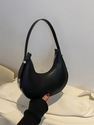Minimalist Hobo Bag - Black- FD ⚡