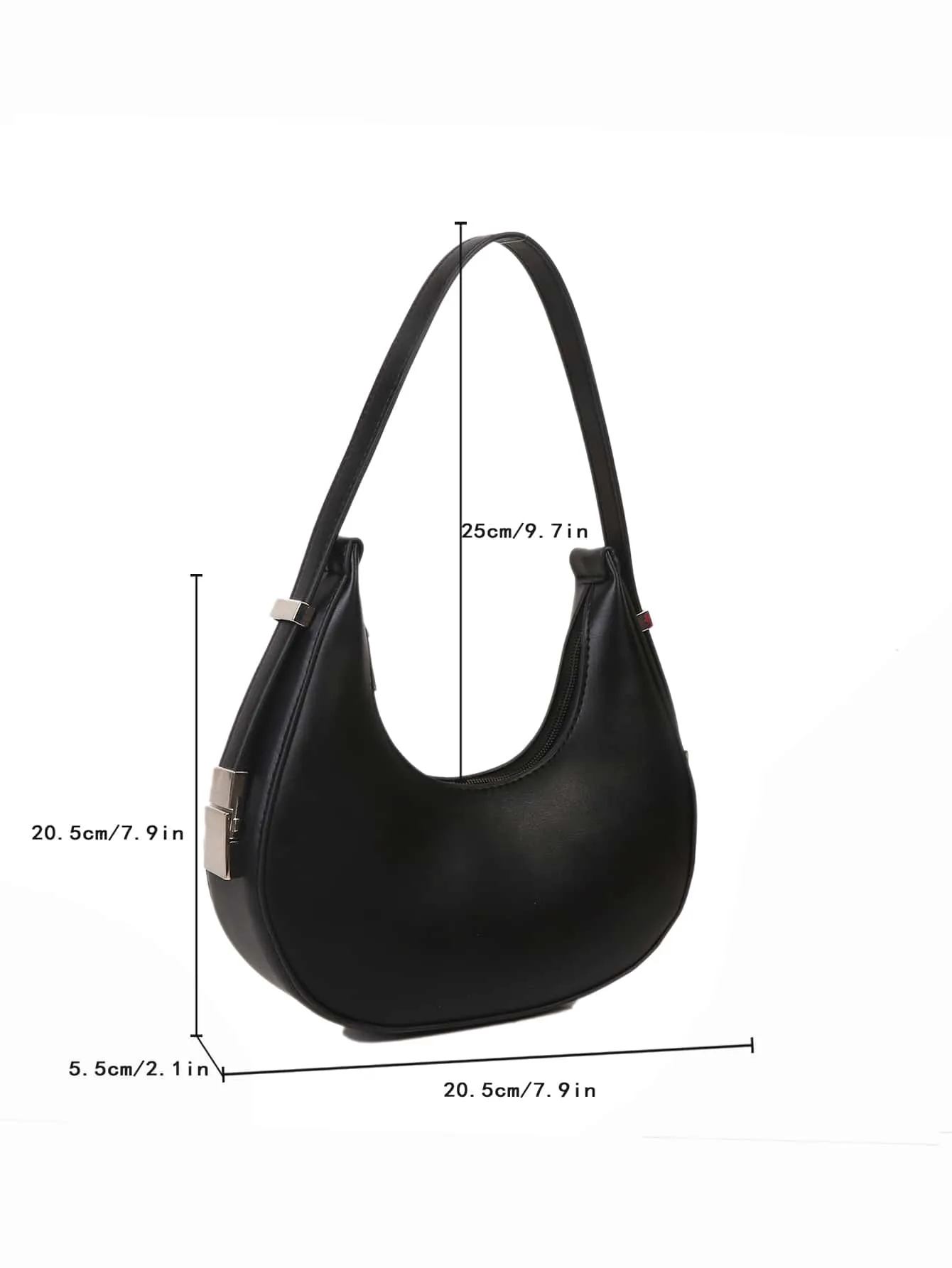 Minimalist Hobo Bag - Black- FD ⚡
