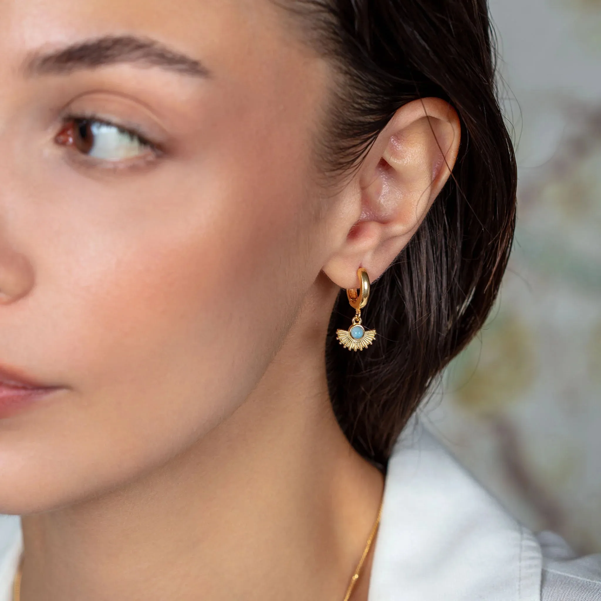 Minimalist Sun Beam Earrings