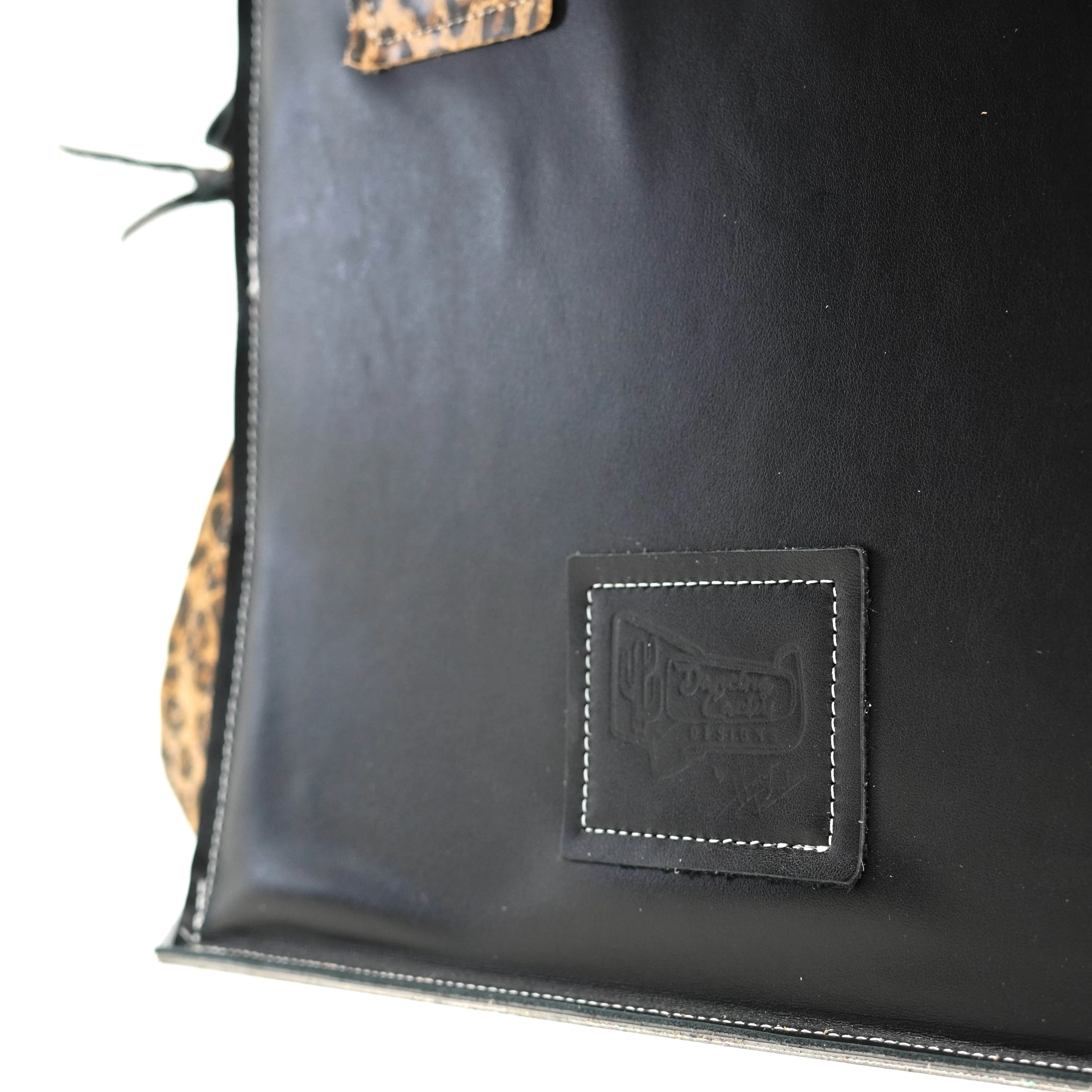 Minnie Pearl - Dark Brindle w/ Leopard Leather