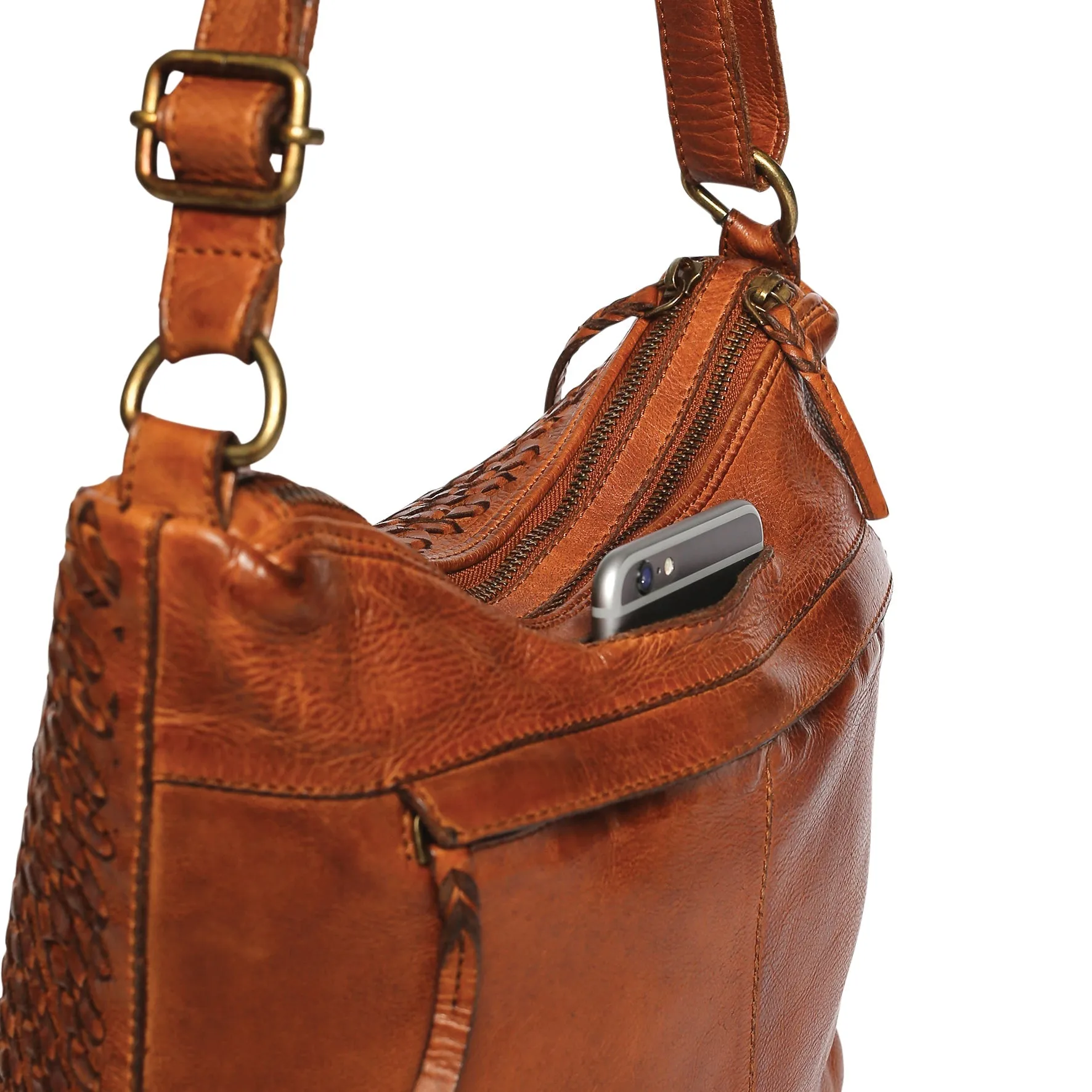 Modapelle Woven Leather Crossbody Bag  UL7765