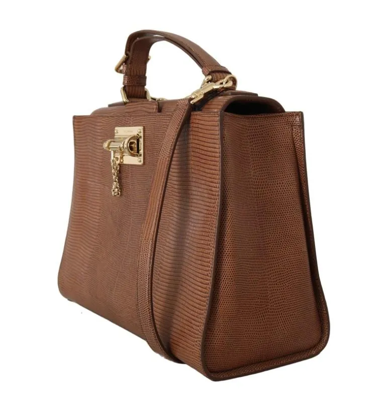 MONICA Brown Leather Hand Shoulder Satchel Purse