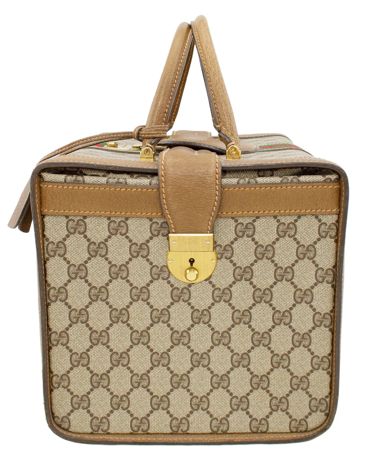 Monogram Leather Hard Train Vanity Case