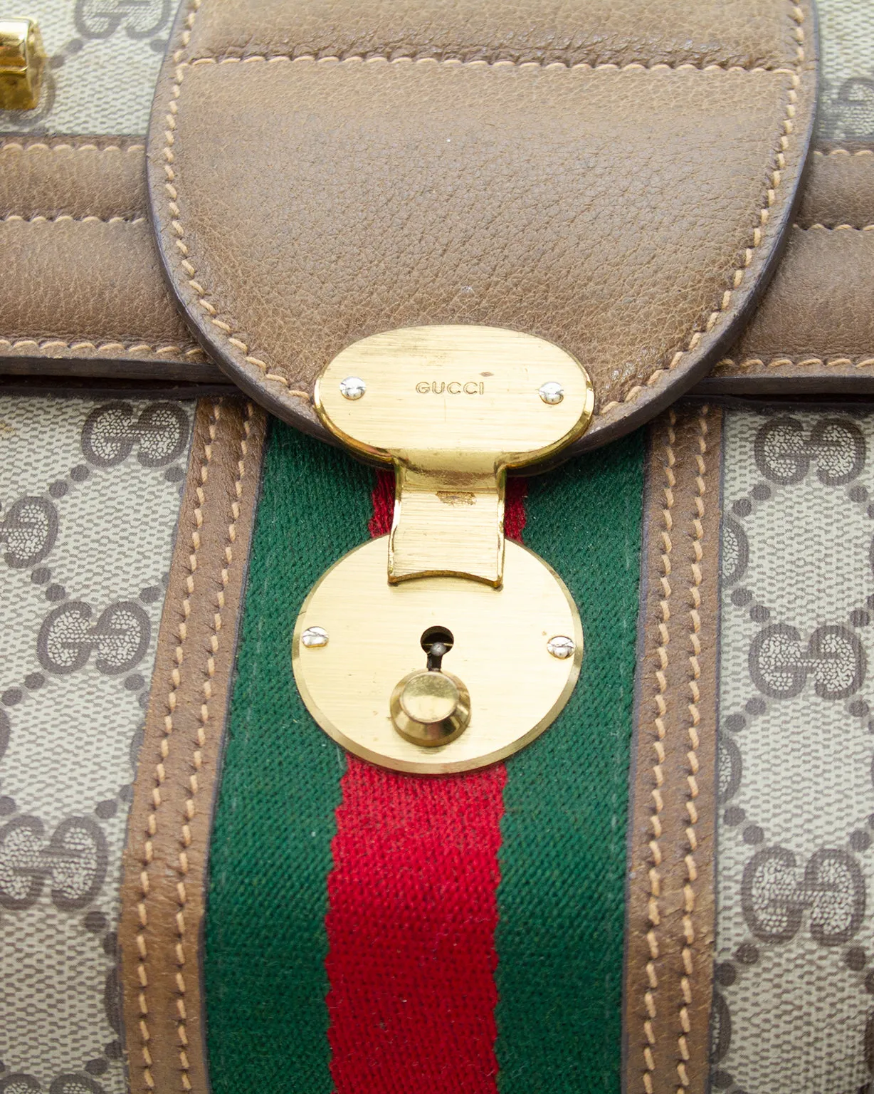 Monogram Leather Hard Train Vanity Case