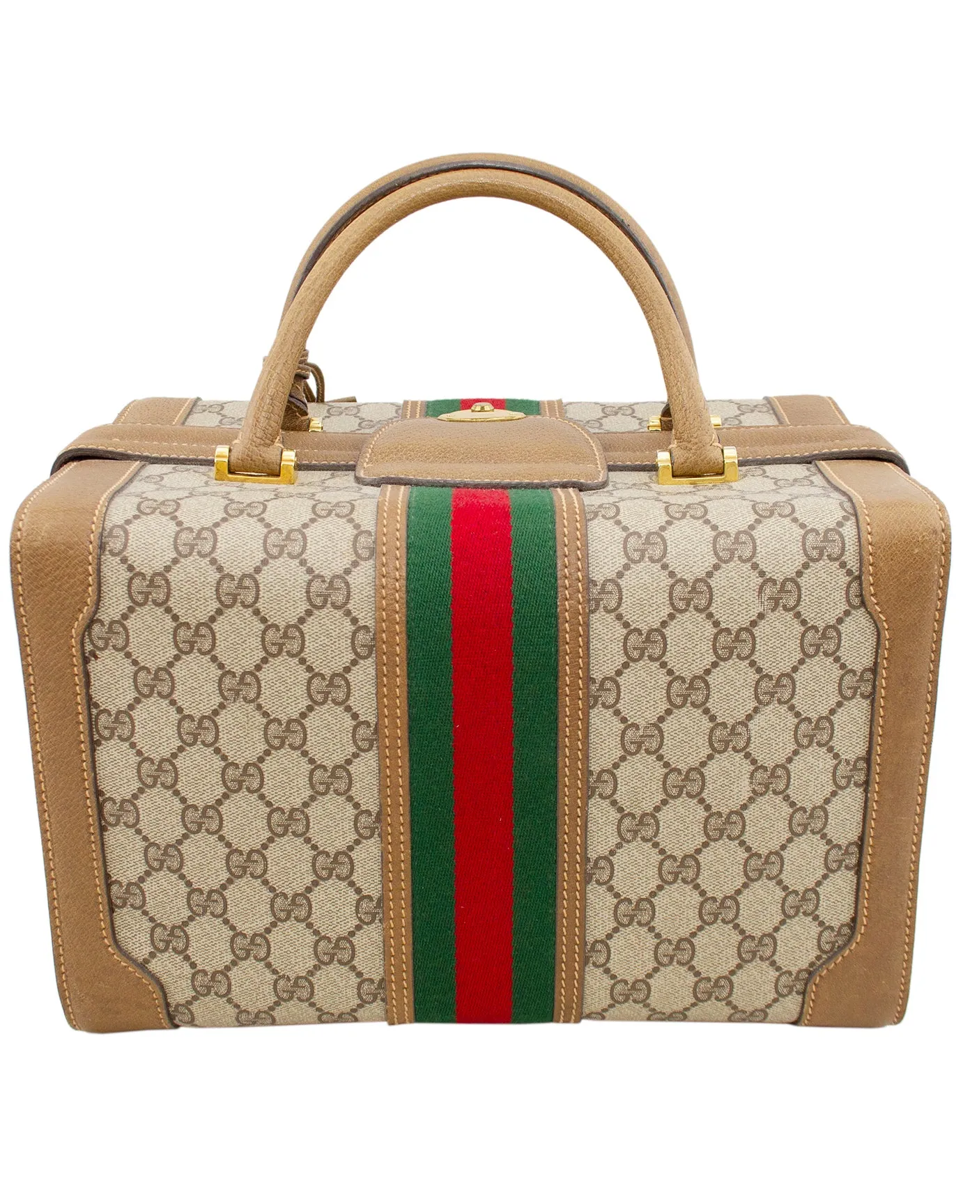 Monogram Leather Hard Train Vanity Case