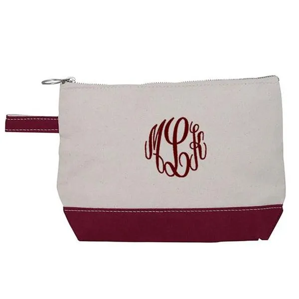 Monogrammed Makeup Bag, Cosmetic Bag with monogram