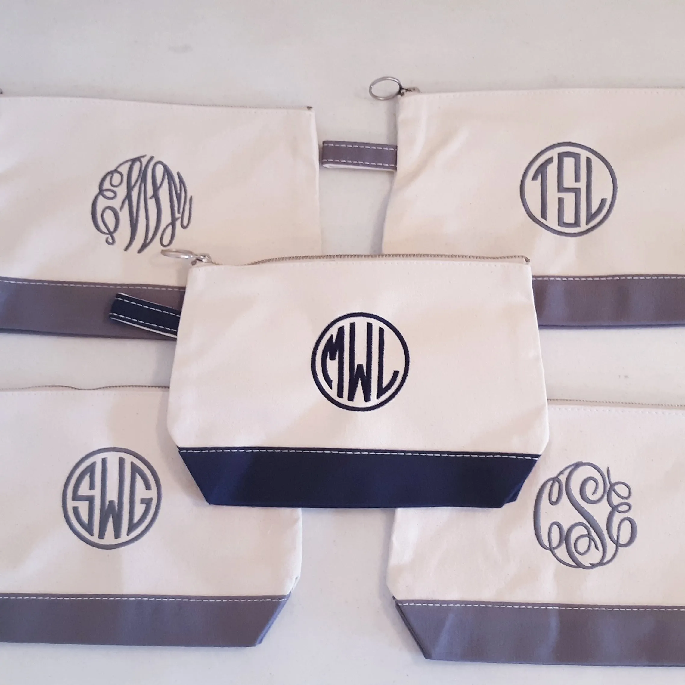 Monogrammed Makeup Bag, Cosmetic Bag with monogram