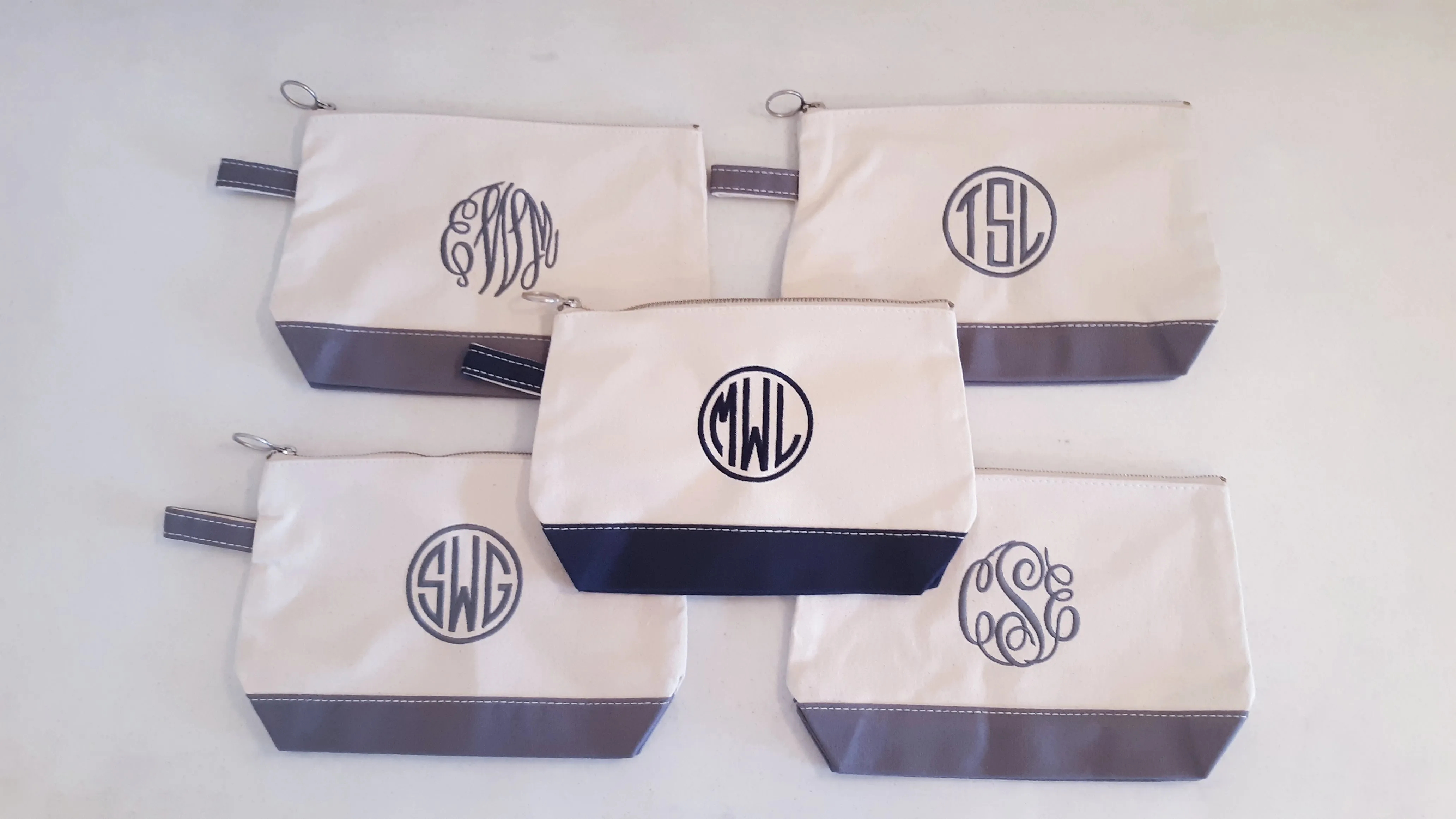 Monogrammed Makeup Bag, Cosmetic Bag with monogram