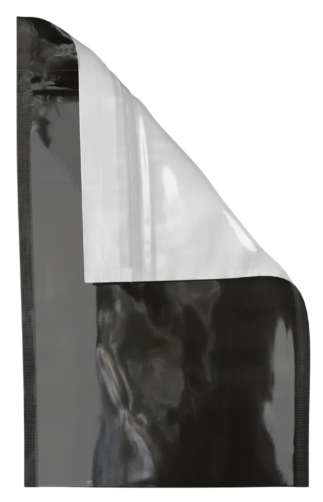 Mylar Bag Black/Clear - 1 Oz - 28 Grams - 6" x 9.25" - (100 to 50,000 Count)