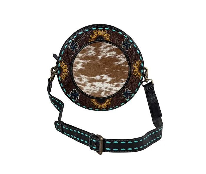 Myra Bag Sunflower Sunrise Round Bag