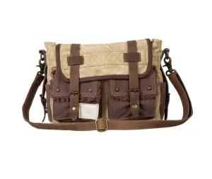 Myra Bag Vintage Patchwork Satchel Messenger Bag